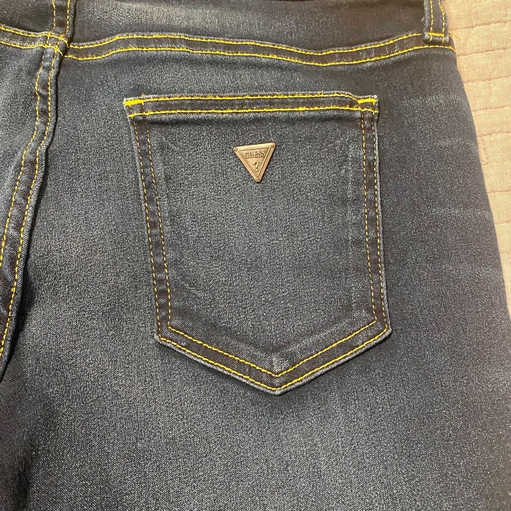 Guess Dark Blue Straight Leg Jeans - Picture 2 of 5
